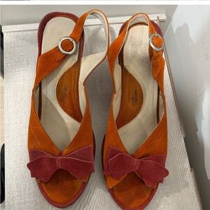 John Fluevog peep toe pumps!! Used but in good condition.